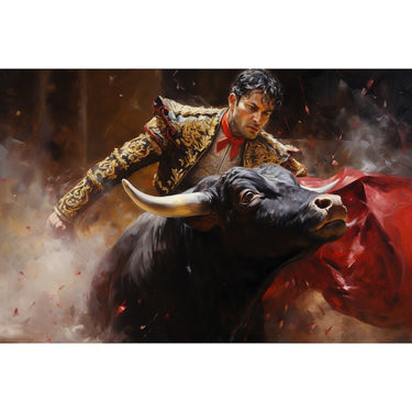 Matador and Bull Canvas